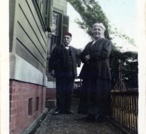 Diana with Mardiros Galstaun at the Yokohama house, 220 Bluff.